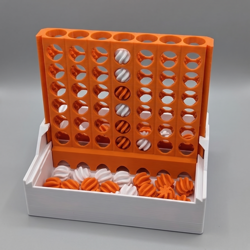 Hedef 4 Stratejik Düzen ve Mekanik Akış oyunu (Self-Sorting Connect 4)