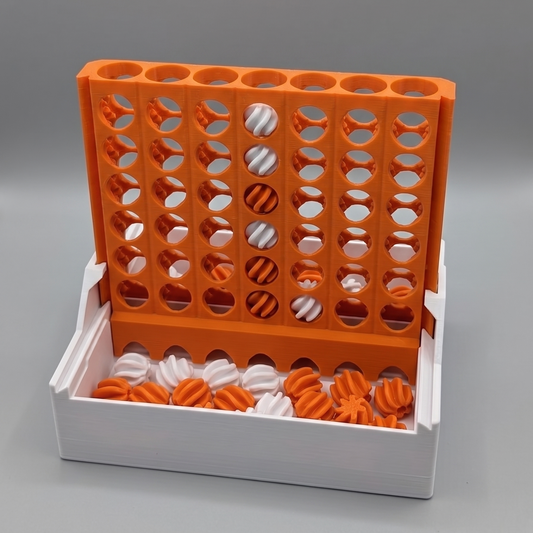 Hedef 4 Stratejik Düzen ve Mekanik Akış oyunu (Self-Sorting Connect 4)
